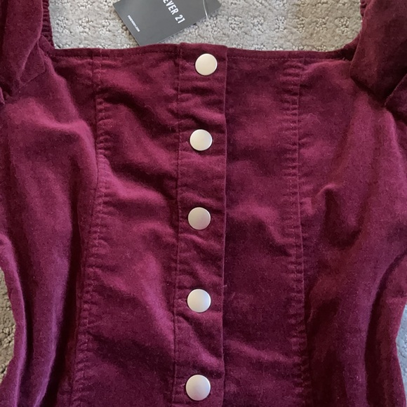 Forever 21 Button Up Suede Mini Dress - Picture 2 of 5